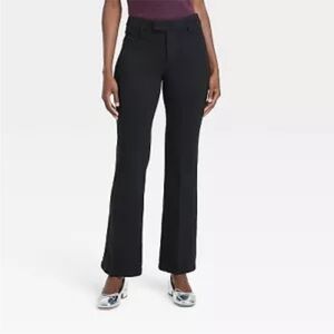 Women's High-Rise Flare Ponte Trousers - A New Day Black